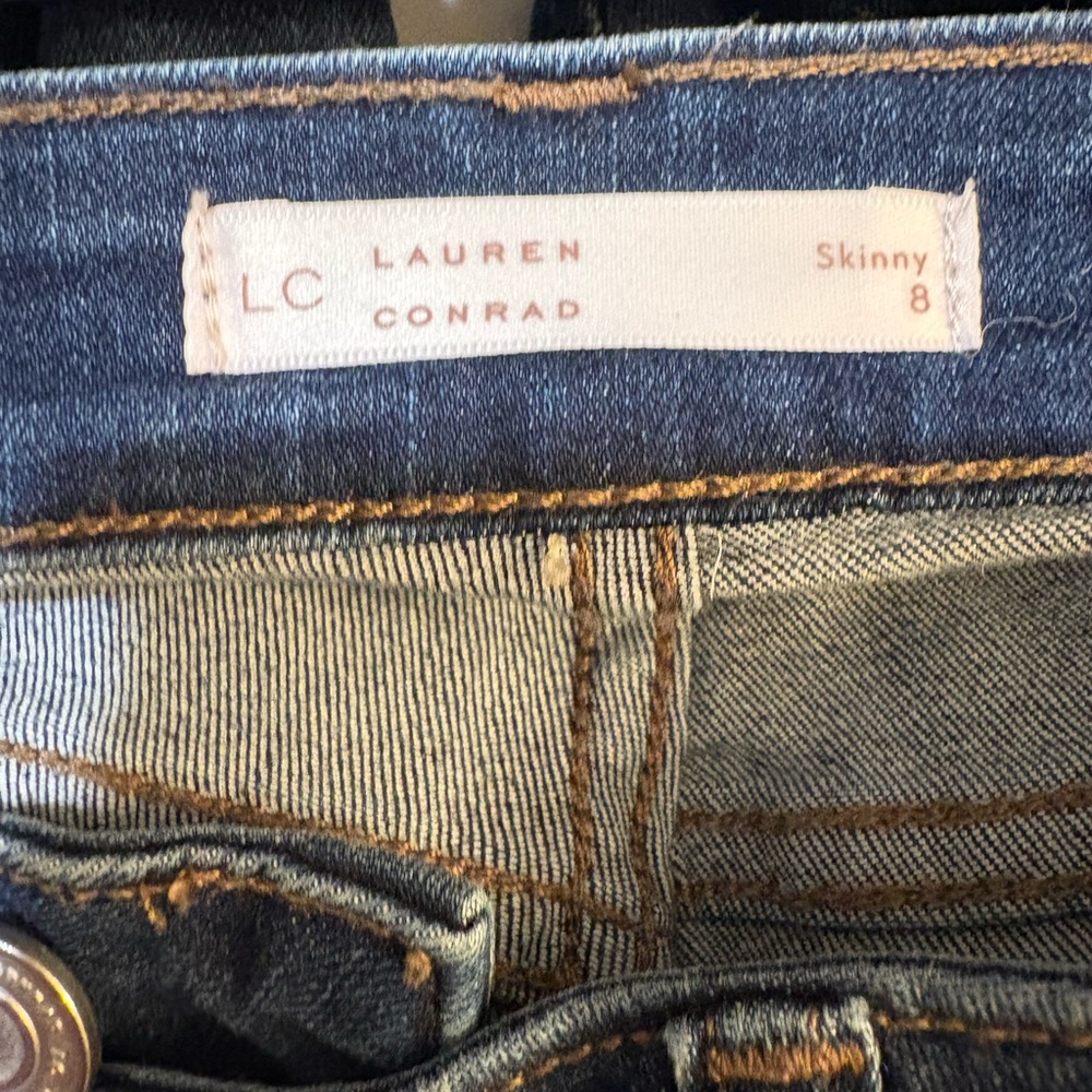 LC Lauren Conrad Women's Skinny Jeans - Dark Blue